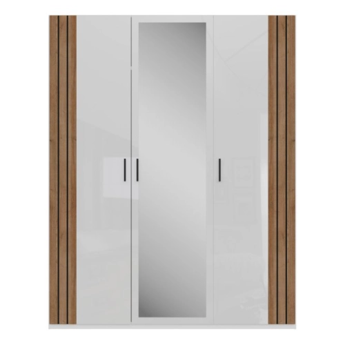 Szafa z lustrem 170 cm Biały/Dąb Riviera